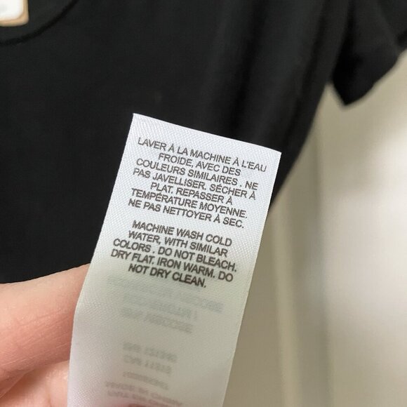 NWT Dynamite T-shirt Womens L Emma Scoop Neck Loose Fit Rib Tee Black - Picture 7 of 8